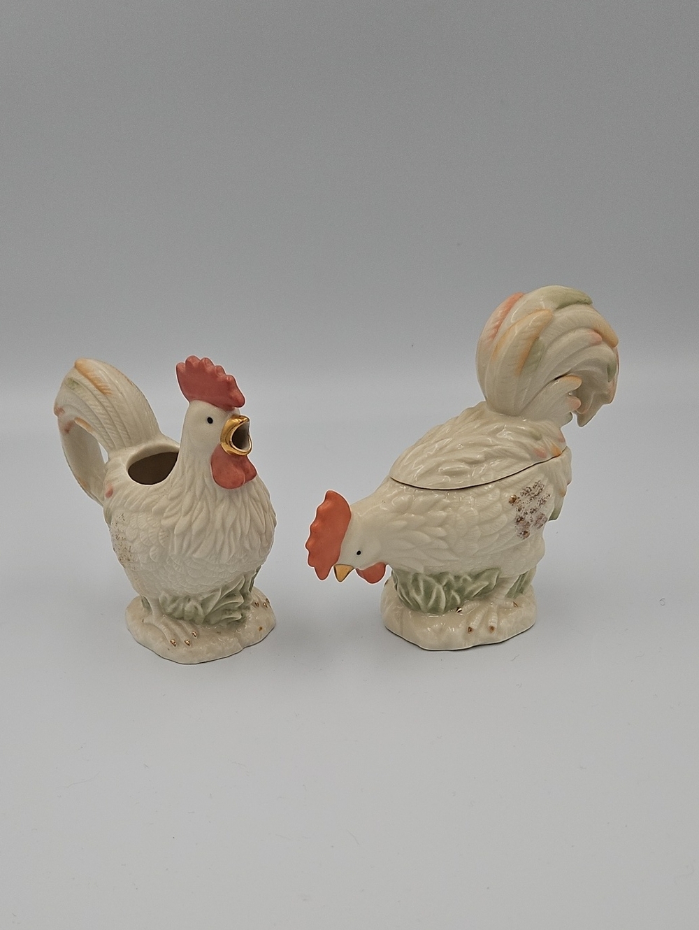 Chicken Creamer And Sugar Bowl Set